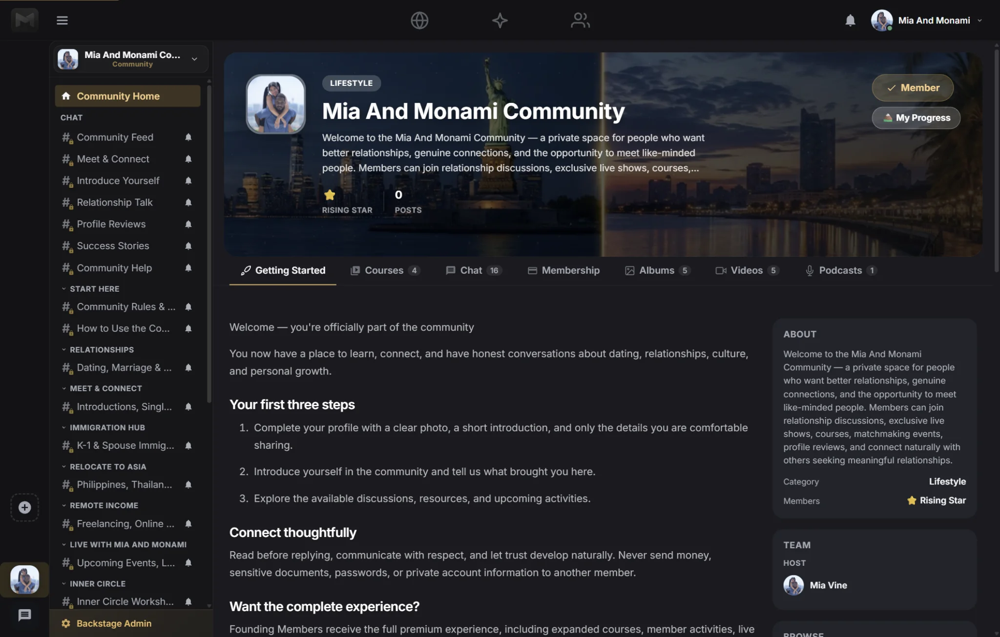 The member home experience: updates, conversations, and clear next steps.